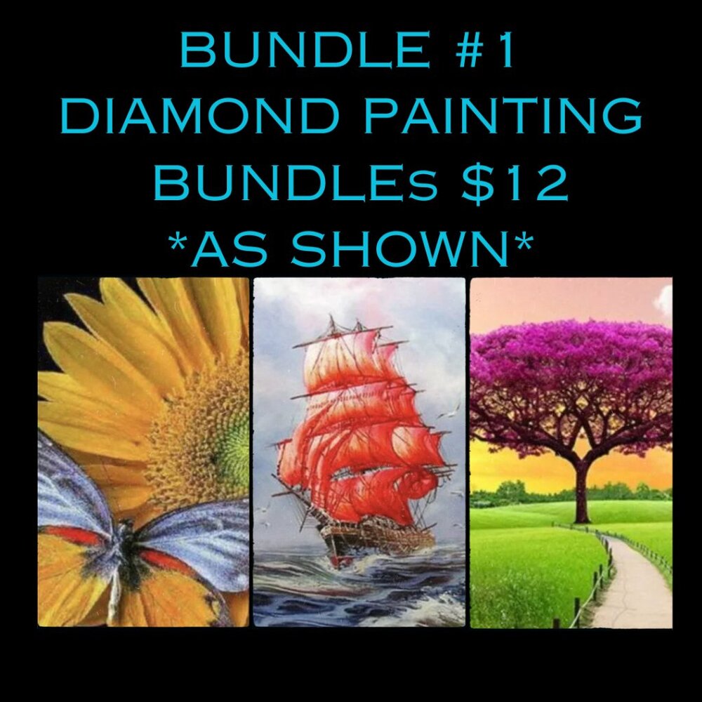 BUNDLE #1 of Diamond Painting - 3 in Bundle